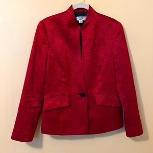 Kasper Vintage Blazer with Embellished Button and Pockets Size 8